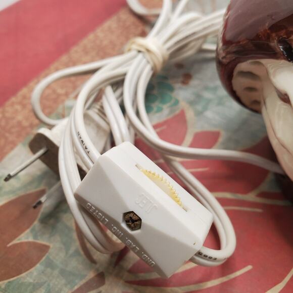 Vtg Ceramic Brown Owl Bedside Night Light Up Eyes 6 Inch Electric Switch Lamp - Picture 14 of 15